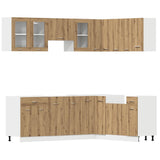 11 Piece Kitchen Cabinet Set Lyon" Artisan Oak Engineered Wood 3328576