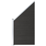 Fence Panel WPC 95x cm Black 148974