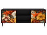 TV Cabinet GENNEP 102 x 33 x 51 cm Black Oak Engineered Wood 8007055
