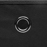 Storage Boxes with Covers 10 pcs 28x28x28 cm Black 325190
