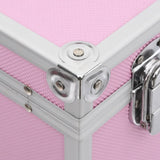 Make-up Case 37x24x40 cm Pink Aluminium 91841