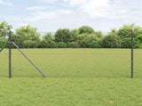 Chain Link Fence 10 x 1 m Steel Grey 42004802
