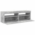 TV Cabinet with LED Lights Concrete Grey 120x35x40 cm 804377