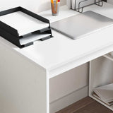 Desk with Shelf White 108 x 55 x 103.5 cm Engineered Wood 869458