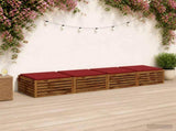 4-Piece Seat Cushions SOEST 4 pcs 100% Polyester Wine Red 944990