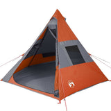 Camping Tent Tipi 7-Person Orange Waterproof 94429