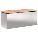 Garden Bench Silver 100 x 40 x 43 cm Stainless steel 874909