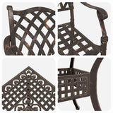 Garden Table Set 5 pcs Bronze Cast Aluminium 3334736