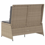Garden Bench Beige Poly Rattan 3394452