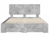 Bed Frame Concrete Grey 120 x 200 cm Engineered Wood 3412804