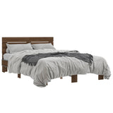 Bed Frame without Mattress Brown Oak 140x200 cm 3280151