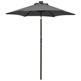 Garden Parasol with LED Lights Anthracite 200x211 cm Aluminium 313559
