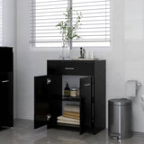 ZNTS Bathroom Cabinet Black 60x33x80 cm Engineered Wood 805025