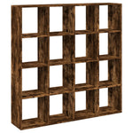 Book Cabinet Smoked Oak 137.5x29x137.5 cm Engineered Wood 3310293