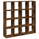 Book Cabinet Smoked Oak 137.5x29x137.5 cm Engineered Wood 3310293