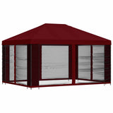 Garden Gazebo with Sidewalls 4 x 3 m Burgundy 900395