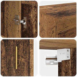 Wall-mounted Cabinet 2 pcs Old Wood 69.5 x 34 x 90 cm 3415561
