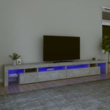 TV Cabinet with LED Lights Concrete Grey 290x36.5x40 cm 3152805