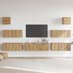 ZNTS 7 Piece TV Cabinet Set Wall-mounted Artisan Oak Engineered Wood 3329020