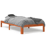 Bed Frame without Mattress Wax Brown 75x190 cm Small Single Solid Wood Pine 844163