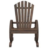 Garden Adirondack Chair Burnt Wood Solid Fir Wood Standard 365090
