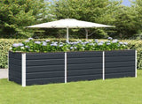 Planter Anthracite 240 x 80 x 75 cm Steel 42018195