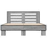 Bed Frame without Mattress Grey Sonoma 140x200 cm 3280105