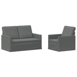 Sofa Set 2 pcs Dark Grey Fabric 3433135