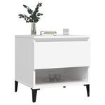 ZNTS Side Table White 50x46x50 cm Engineered Wood 819548