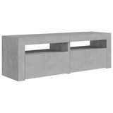 ZNTS TV Cabinet with LED Lights Concrete Grey 120x35x40 cm 804359