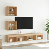 5 Piece TV Wall Units with LED Sonoma Oak Engineered Wood 3216699
