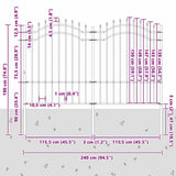 Garden Fence Woerden White 240 x 190 cm Powder-coated steel 42003971