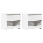 Bedside Cabinets 2 pcs High Gloss White 40x30x39 cm Engineered Wood 803456