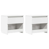 Bedside Cabinets 2 pcs High Gloss White 40x30x39 cm Engineered Wood 803456
