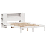 Bookcase Bed White Solid Pine Wood Double Bookcase Bed 3322510
