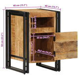 Bedside Cabinet 40x40x59 cm Solid Rough Wood Mango 4016694