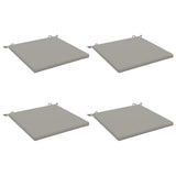 4-Piece Seat Cushions SOEST 4 pcs 100% Polyester Grey 944798