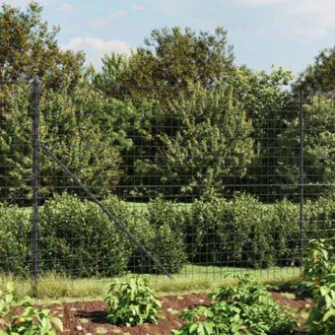 Wire Mesh Fence Anthracite 1.8x10 m Galvanised Steel 154213