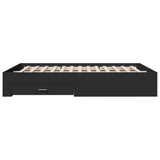 Bed Frame with Drawers without Mattress Black 150x200 cm King Size 3280378