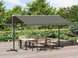 Free Standing Awning Grey 3 x 3 m Polyester 42033631