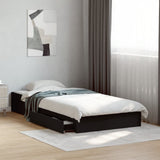 Bed Frame with Drawers without Mattress Black 100x200 cm 3280672
