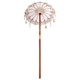Balinese Parasol Cream 125 x 125 x 260 cm Cotton and Wood 42006464