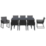 Garden Dining Set 9 pcs Anthracite Poly Rattan 3378823