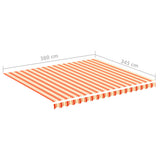 Replacement Fabric for Awning Yellow and Orange 4x3.5 m 312018