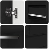 Bathroom Cabinet Black 79.5 x 49 x 156 cm Engineered Wood 3406246