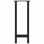 ZNTS Coffee Table Legs Black 2 pcs 28x cm Steel 4013292