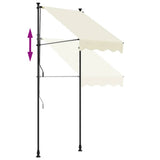 Retractable Awning Cream 100x150 cm Fabric and Steel 368743
