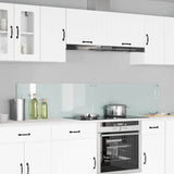 Kitchen Backsplash 2 pcs White 100 x 40 cm Tempered Glass 3415527