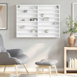 Vitrine Cabinet White 100x8.5x75 cm Engineered Wood 847933