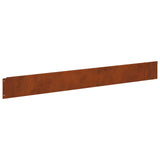 Lawn Edging 50 pcs 100 x 12 cm Steel Rusty 8008811